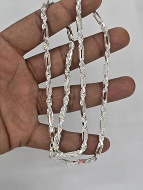 925 Sterling Silver Milano Style Chain 4.5mm 24 Inches